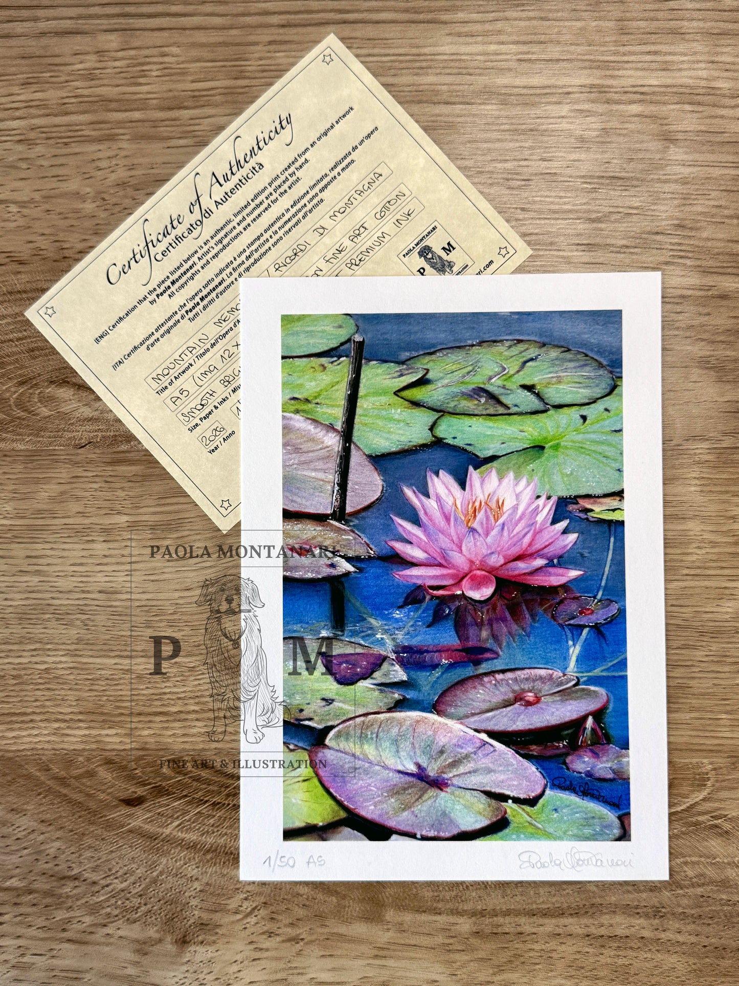 Ninfea "Pink Sensation" Stampa Artistica Edizione Limitata