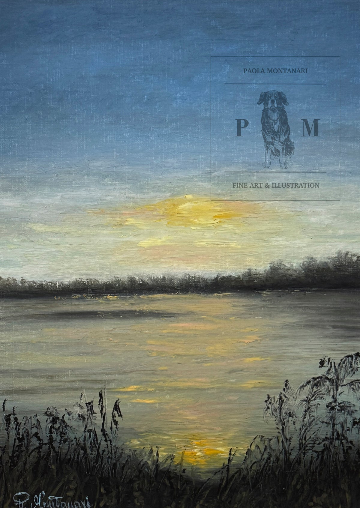 L'ORA BLU - pastelli a olio su carta A5